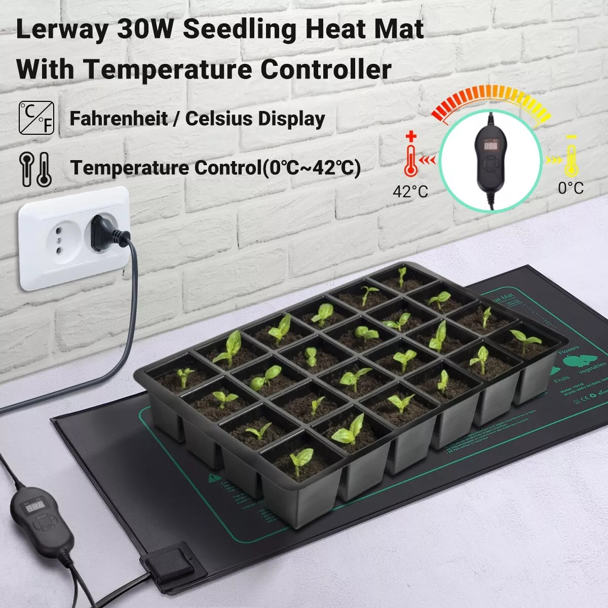 Planted Aquarium Heater - Lerway نمو النبات التدفئة حصيرة مقاوم