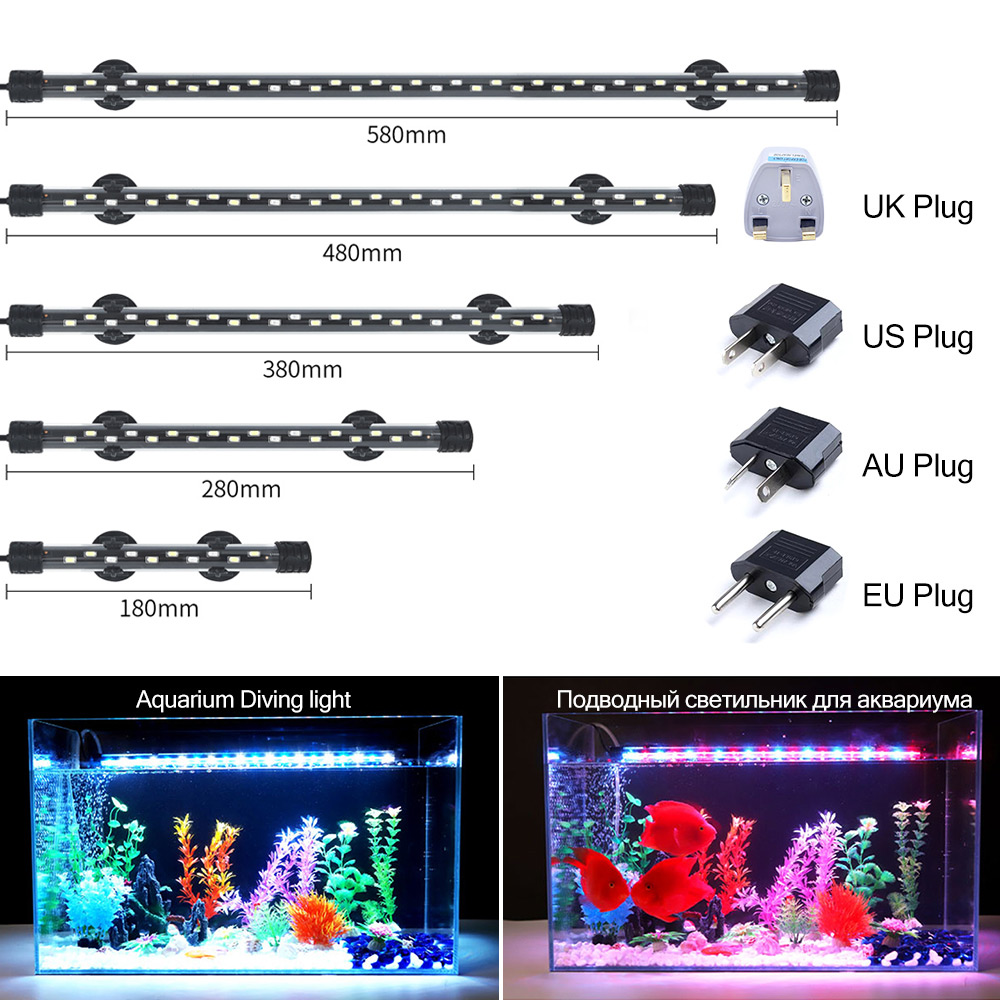 Aquarium Plant Display - 90-260 فولت حوض السمك ضوء LED