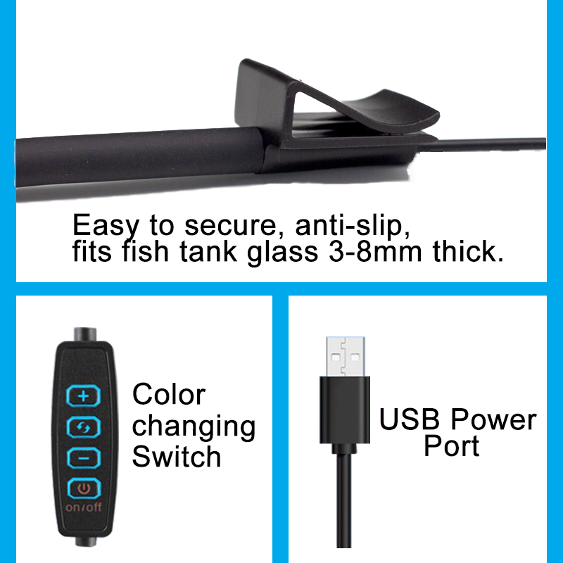 USB حوض السمك LED مصباح خزان ا - مراجعة Aquarium Plant Display وسعره