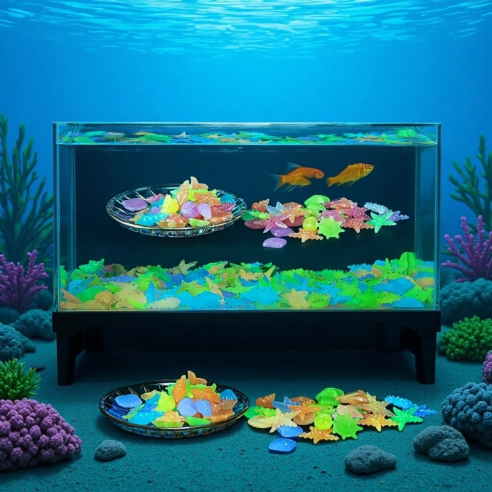 أحجار المحيط المضيئة، أصداف ال - مراجعة Aquarium Plant Display وسعره