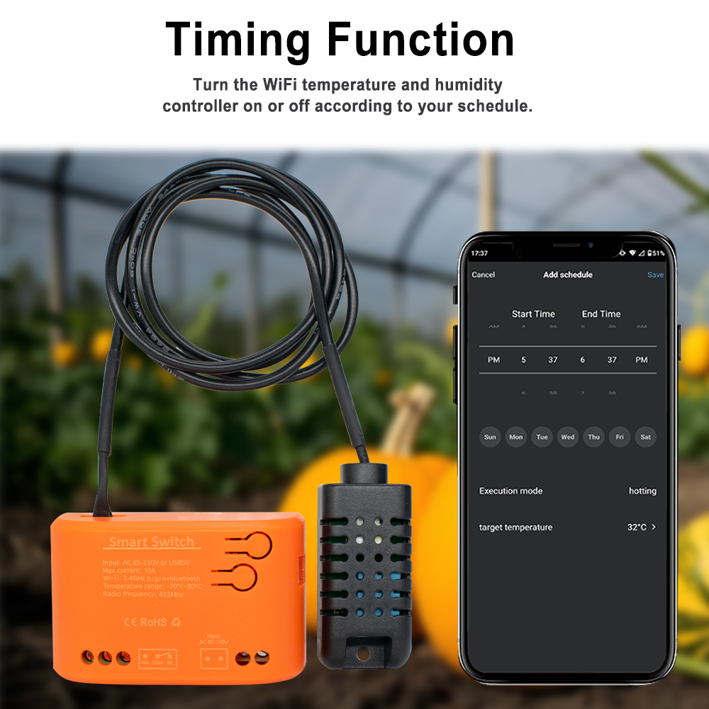 Tuya WiFi مستشعر درجة الحرارة  - مراجعة Aquarium Planted وسعره