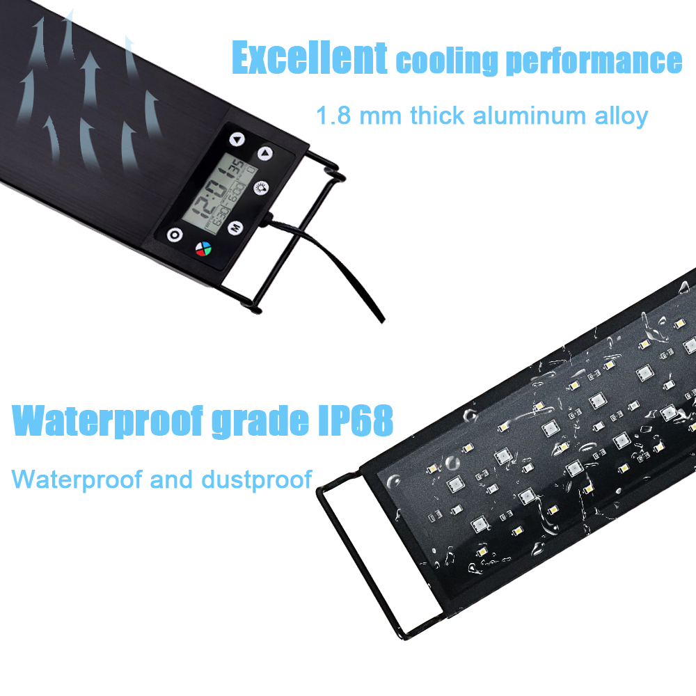إضاءة LED لحوض السمك بطول 30-6 - مراجعة Aquarium Plant Display وسعره